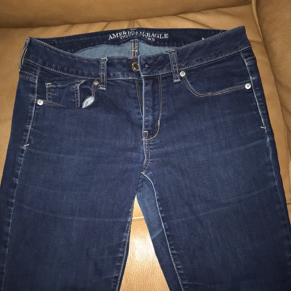American Eagle Dark Wash Skinny Jeans 8 Short